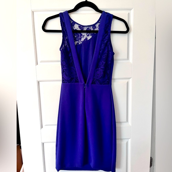 ZARA - LOW BACK LACE INSERT MINI DRESS - Picture 2 of 3